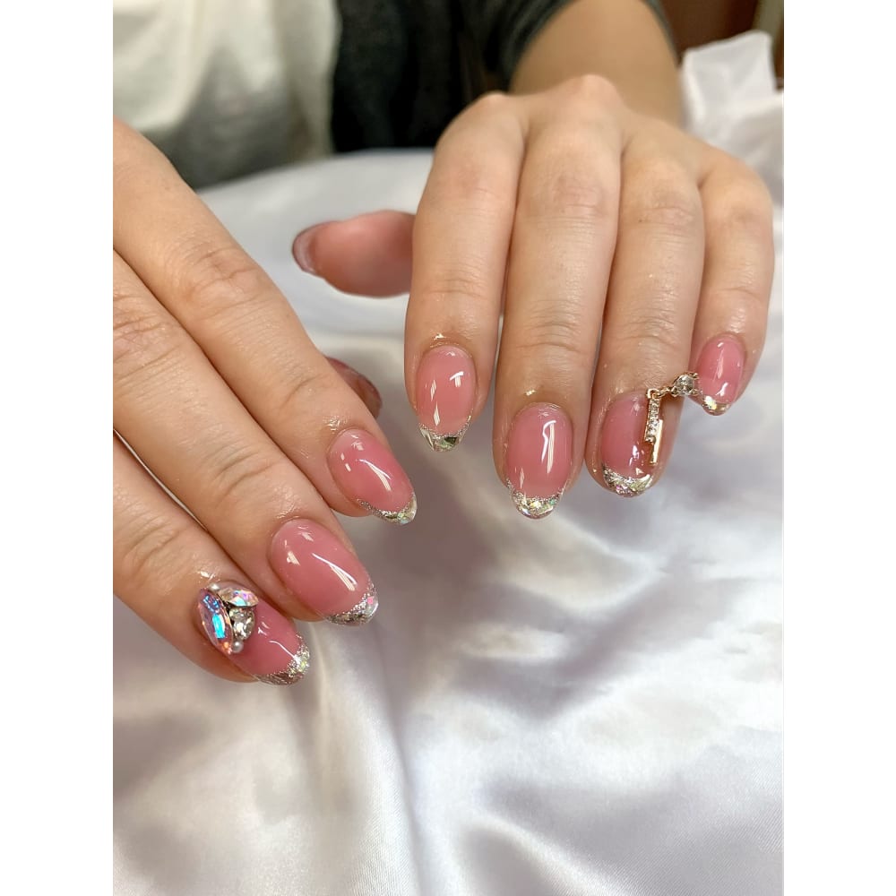 大人気ガラスフレンチ Hair Make Rean 京田辺 新田辺店 ネイル ヘアーメイク リアン ネイル のネイルデザイン ネイル まつげサロンを予約するなら楽天ビューティ