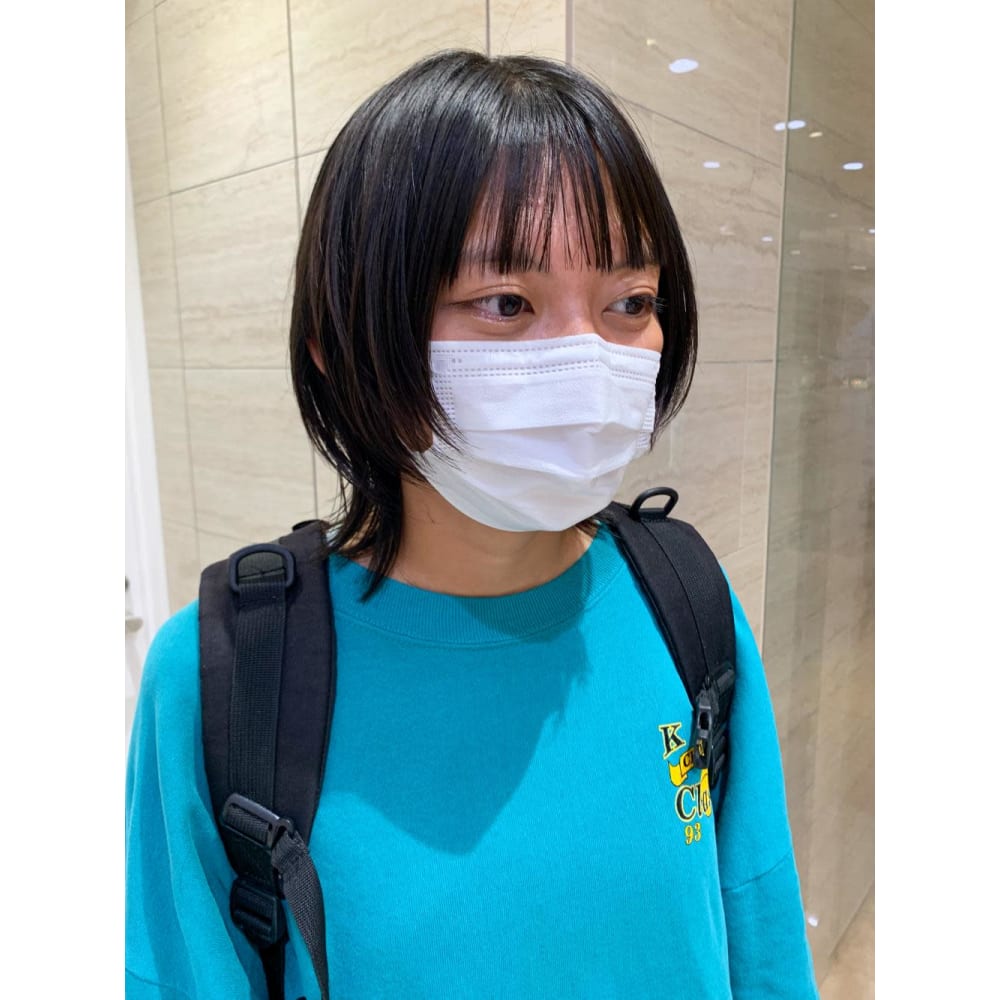 黒髪ウルフカット ストレートセット Naomi Face 大船 フェイス オオフナ のヘアスタイル 美容院 美容室を予約するなら楽天ビューティ