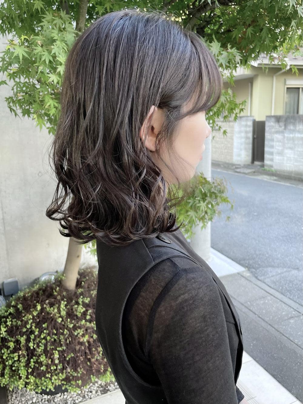 アッシュグレーの髪色