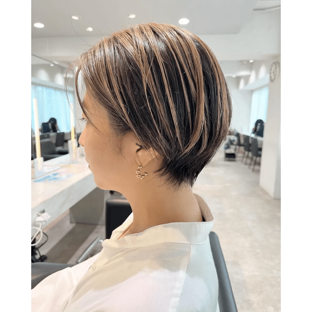 女性 白髪ぼかし