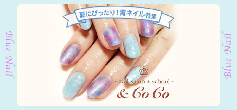 夏にピッタリ! 涼しげな青色ネイルを紹介します♪