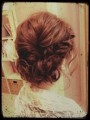 編み込みのある外国人風 ヘアアレンジ
