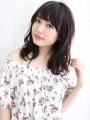 ふんわりカール×暗髪ミディ ふんわりカール×暗髪ミディ