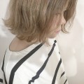 お客様スタイル♪ベージュカラーの外ハネボブ