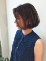 ナチュラルで大人可愛いワンレングスボブ