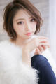 小顔　大人可愛いショートボブ　