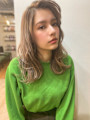 外ハネカジュアルセミディ