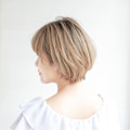 ミルクティーブラウン×丸みのあるボブ