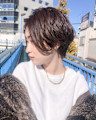 大人クールなハンサムショートパーマスタイル