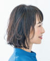 綺麗なサイドシルエット30代40代50代大人気くせ毛風ボブ 綺麗なサイドシルエット30代40代50代大人気くせ毛風ボブ