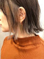 20代30代大人可愛い♪赤み消しイヤリングカラー耳掛けボブ