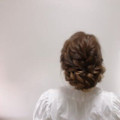 編み込みまとめヘアアレンジ