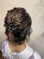 ショートヘア ハーフアップヘアセット ショートヘア ハーフアップヘアセット