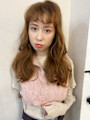 【山田】ショートバングオレンジベージュ無造作カールy393