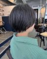 大人ショートボブ　ナチュラルアッシュ