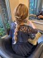結婚式お呼ばれヘアー　編みおろし