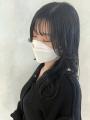 冬大人気 透け感◎ブルーブラック韓国ヘア 【orente】