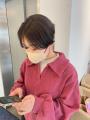 髪質改善こなれセンターパート丸みショートボブ渋谷道玄坂
