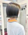 切りっぱなしオリーブベージュボブ【横浜】
