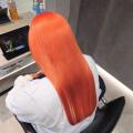 艶髪ハイトーンカラーオレンジロング