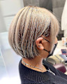 ショートボブ/シアーグレージュ/ミルクティーベージュ