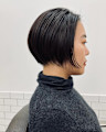 前下がりショートボブスタイル