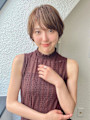 前髪長め大人ひし形ショート20代30代40代表参道