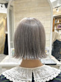 切りっぱなしボブ♪ シルバーグレージュ♪