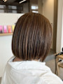 切りっぱなしボブ×ハイライト
