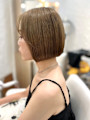 ドライヤーだけでまとまる、ハイトーンミニボブ☆
