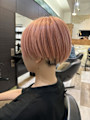 前髪/ピンクベージュ/こなれミディ/イメチェン