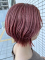 《cropes辻堂 阿部》愛されピンクカラーとレイヤーボブ