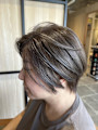 【sourire南大分】白髪ぼかしハイライト×ショート