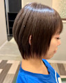 ショートボブルフ×グレーネビージュカラー