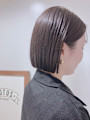 マロンベージュ　ボブ