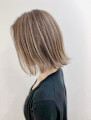 前下がりボブミディ/ハイライト/透明感/20代30代40代