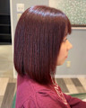 ワンレンボブ×レッドヴァイオレットカラー