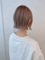 切りっぱなしボブ×シルクベージュ