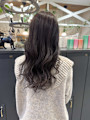 グレージュ/透明感カラー/ロングレイヤーカット/韓国/越
