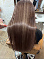 チョコレートブラウン/艶髪/髪質改善/縮毛矯正/梅田