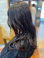 チョコレートブラウン韓国風レイヤー顔周り髪質改善カラー札幌