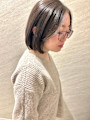 丸みボブ　お客様ヘア