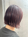 ピンクブラウン×外ハネボブ