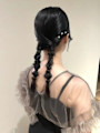 ツイン編みおろしヘアアレンジ【SHINJYO】