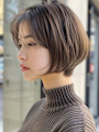 【Luana難波】小顔カットくびれショート×モカグレージュ