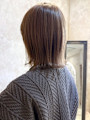ミルクティーベージュ 外ハネボブ レイヤー ダメージレス