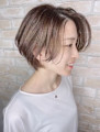 神戸ショートボブ・神戸ボブ白髪ぼかし・小顔ボブ・小顔ショート