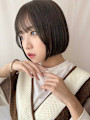 ボブカット/シースルーバング/小顔カット/ブリーチなし/20
