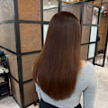 髪質改善　縮毛矯正　マロンブラウン　学割　レイヤーカット