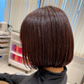 白髪ぼかし/ハイライト/きりっぱなしボブ